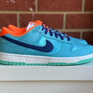 Nike Dunk Low SE Blue Orange Size 10 Mens Sneakers Retro Shoes